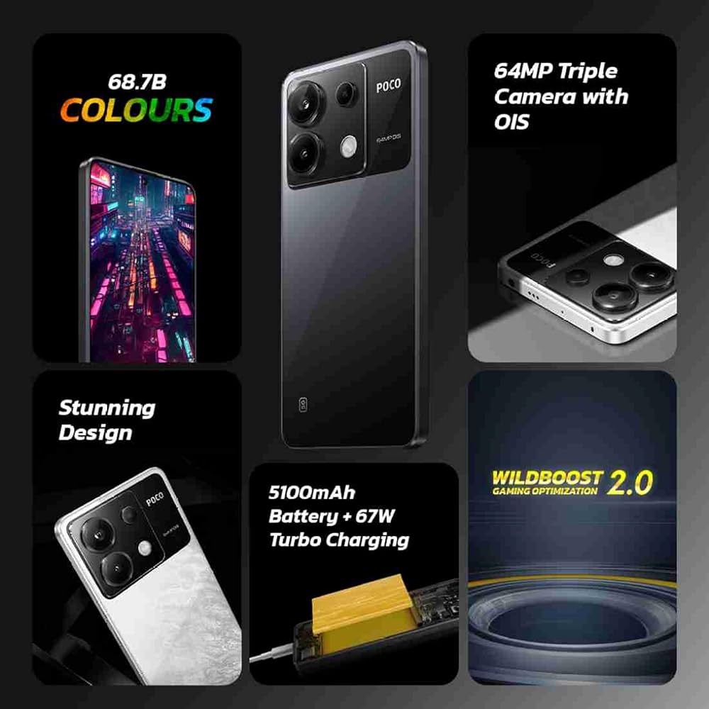 POCO X6 5G Black 8GB 256GB おまけ付き。 Xiaomi Poco X6 5G Black 256GB + 8GB Dual-Sim Factory